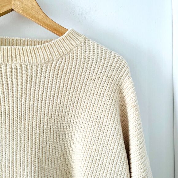 Wish Australia Women's Size S Cream Knit Pullover Sweater Crew Neck Long Sleeve - Picture 2 of 9